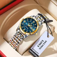 Gold Female Watches Luxury Rhinestone Stainless Steel Bracelet Women Quartz Wrist Watches Luminous Waterproof Date Clock Relojes 1