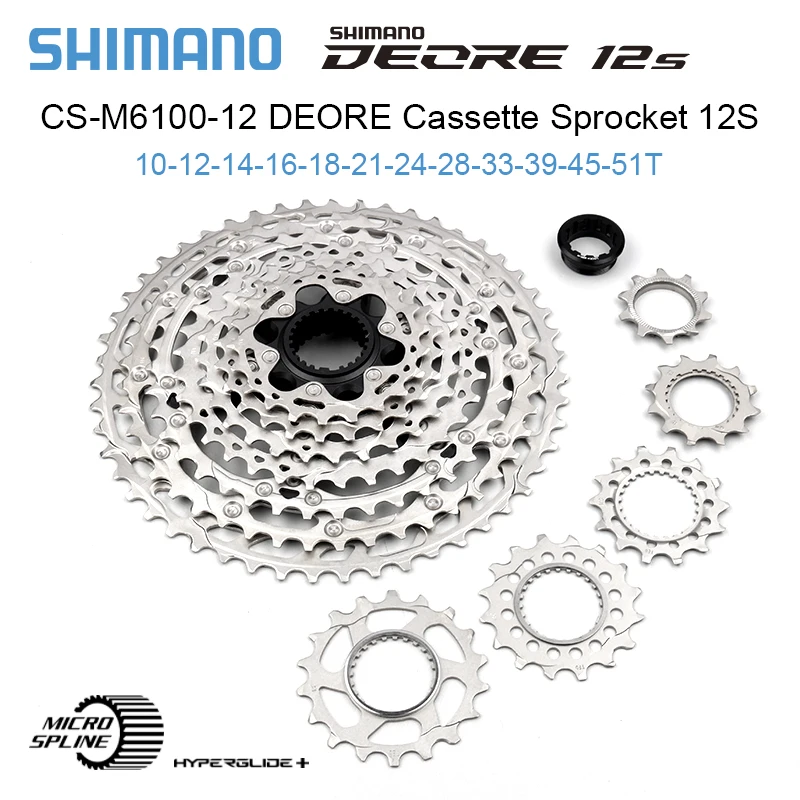SHIMANO DEORE M4100/M5100/6100 10/11/12v Cassette Sprocket CS-M4100/M5100/6100 10-12 Speed K7 for MTB bike bike sprocket
