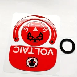 Enhanced Glass Mouse Skates with Rounded Curved Edges (Red)