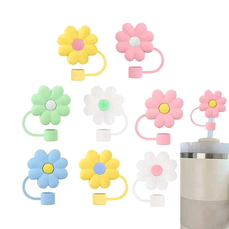 Straw Stopper Silicone Straw Caps Protector Cover DustProof Cute Cartoon  Flower Shape Drinking Straw Tips Lid Creative Accessory - AliExpress