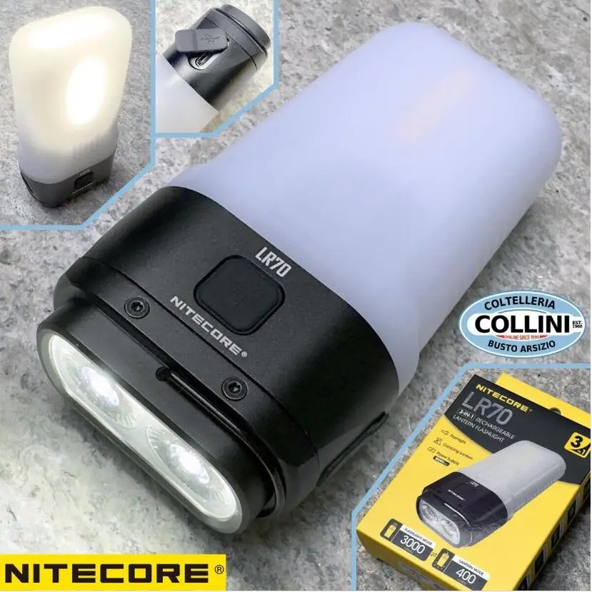 NITECORE LR70 3-in-1 USB-C 충전식 손전등 3000루멘 캠핑 랜턴..