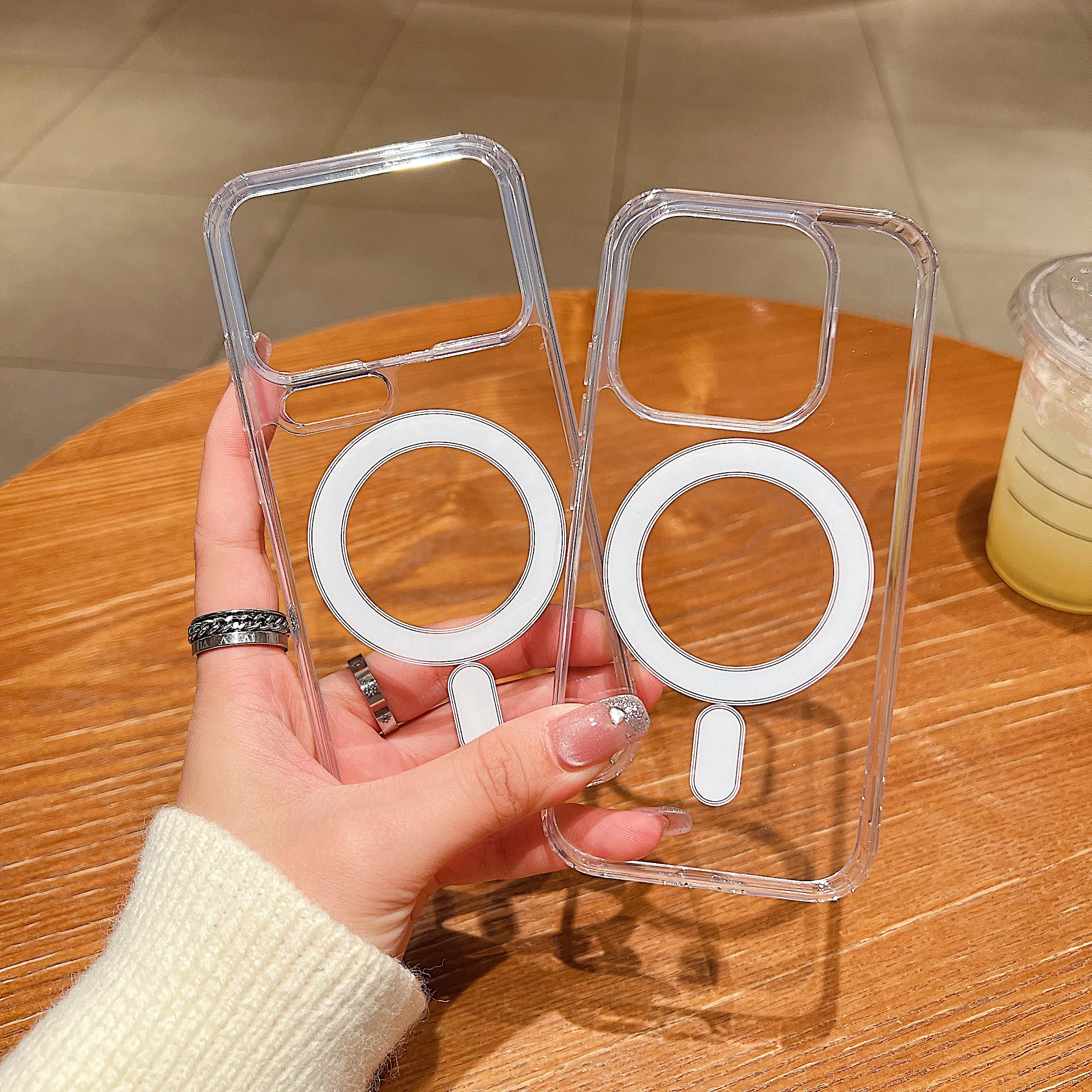 Clear Magnetic Shockproof Phone Case with Acrylic Protection