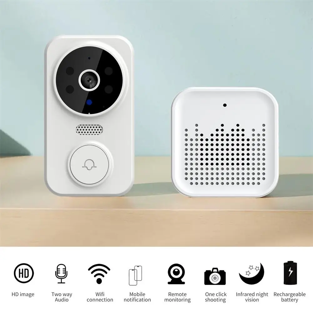 M8 Smart Visual Doorbell Two-way Intercom Infrared Night Vision Remote Monitoring Security System Practical Wifi Video Door Bell - Image 4