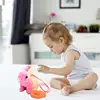 Moving Bunny Toy Stuffed Animal Toy Electronic Animated Rabbit Walking Toy Interactive Walking Animal Toy With Sounds/Rope For 2