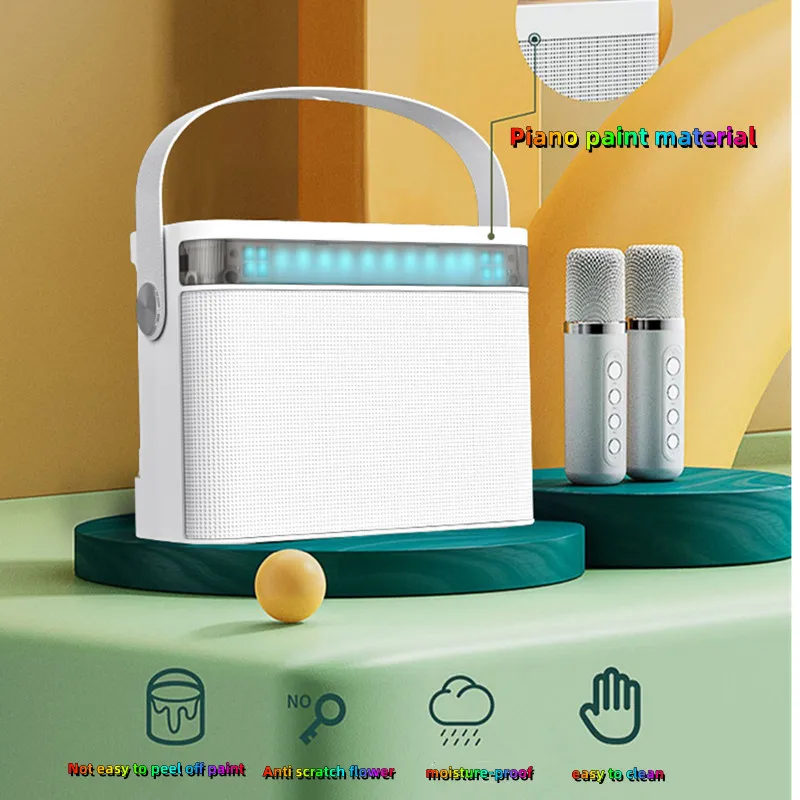 

120W High Power RGB Pickup Rhythm Light Wireless Portable Microphone Bluetooth Speaker Sound Family Karaoke TF Subwoofer Ys-224