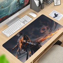 Grande jogo escuro alma paisagem padrão mouse almofada de mesa jogo anime mouse hd impressão computador gamer bloqueio borda mouse esteiras