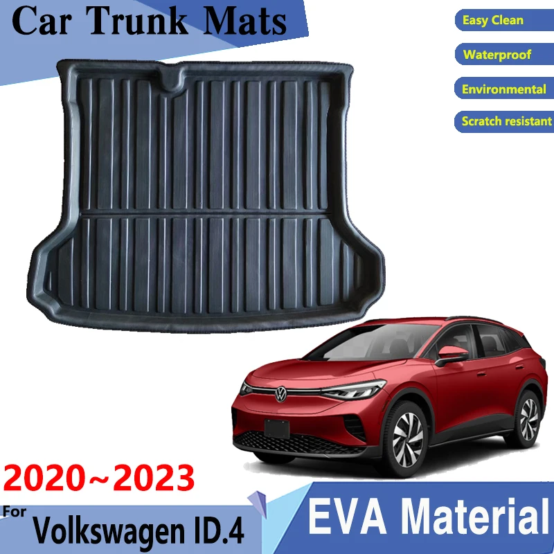 

Car Trunk Mats EVA Material for Volkswagen ID 4 Accessories 2023 VW ID4 ID4X 2020~2023 Car Trunk Mats Trunk Rear Pad Accessories