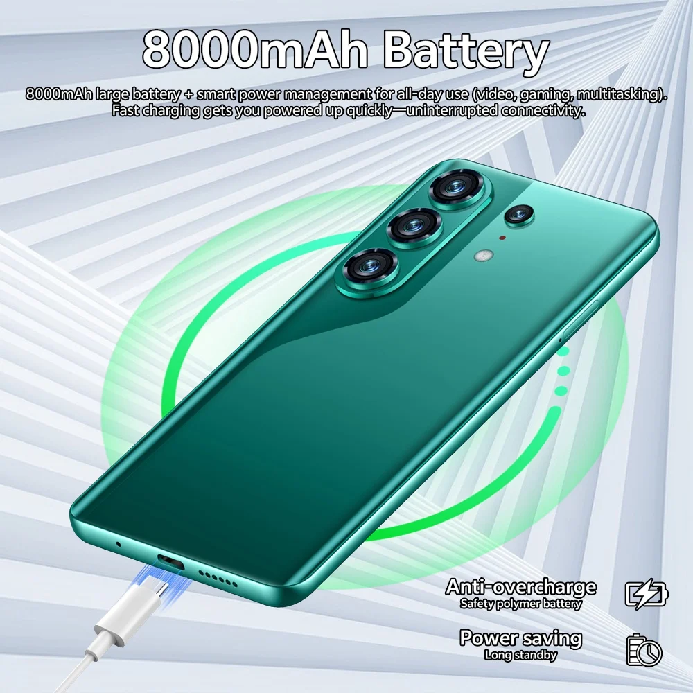 K-Touch C27 Ultra Mobile Phones Android 15 Cell Phone 7.3 Inch Screen 5G Dual SIM Smartphone 8000mAh Face Unlock 16+48MP Camera Global Version Cellphones