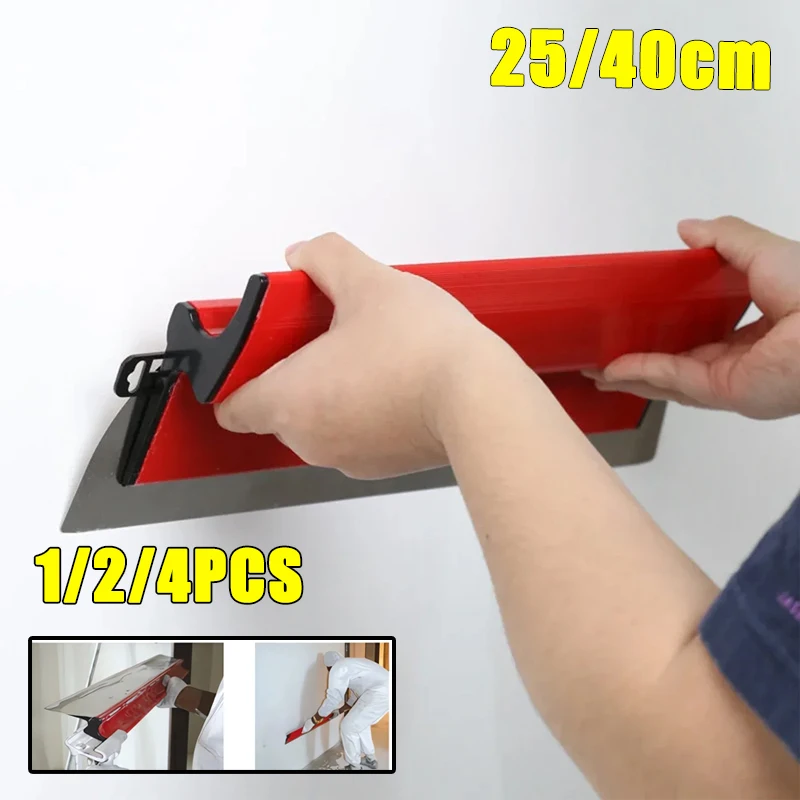 4Pcs Drywall Smoothing Spatula Skimming Flexible Blade Painting Finishing Skimming Blades Building Tool Wall Plastering Tools