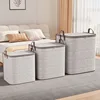 Large-capacity Clothes Storage Bag Fabric Oblique Striped Storage Box Household Large-capacity Clothes Quilt Storage Packing Bag 4