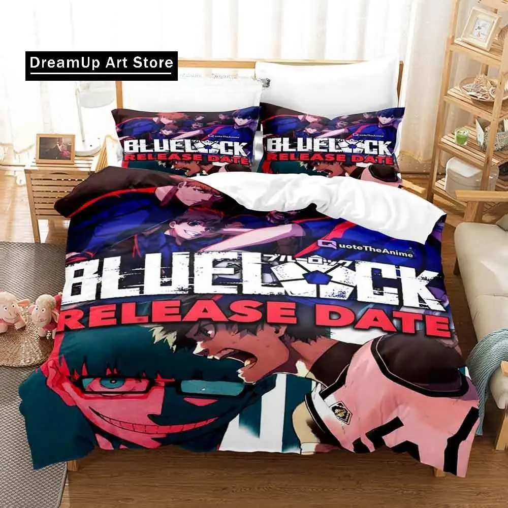 Fashion 3D Print Anime Blue Lock Bedding Set Boys Girls Single Twin Queen Full Size Duvet Cover Pillowcase Bed Adult Bedroom 2