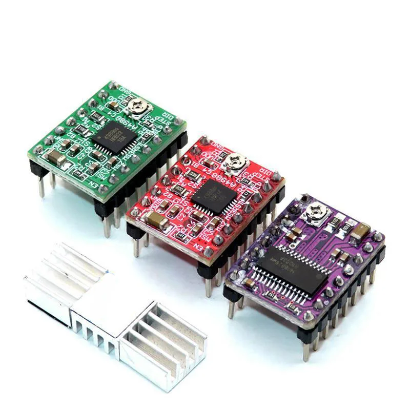Детали для 3D-принтера Stepstick A4988 DRV8825, модуль драйвера шагового двигателя с радиатором Reprap Ramps 1,4/1,5/1.6, плата управления