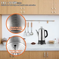 Cafetière électrique Singwinner de 12 tasses, cafetière en acier inoxydable 304 avec fonction de maintien au chaud 5