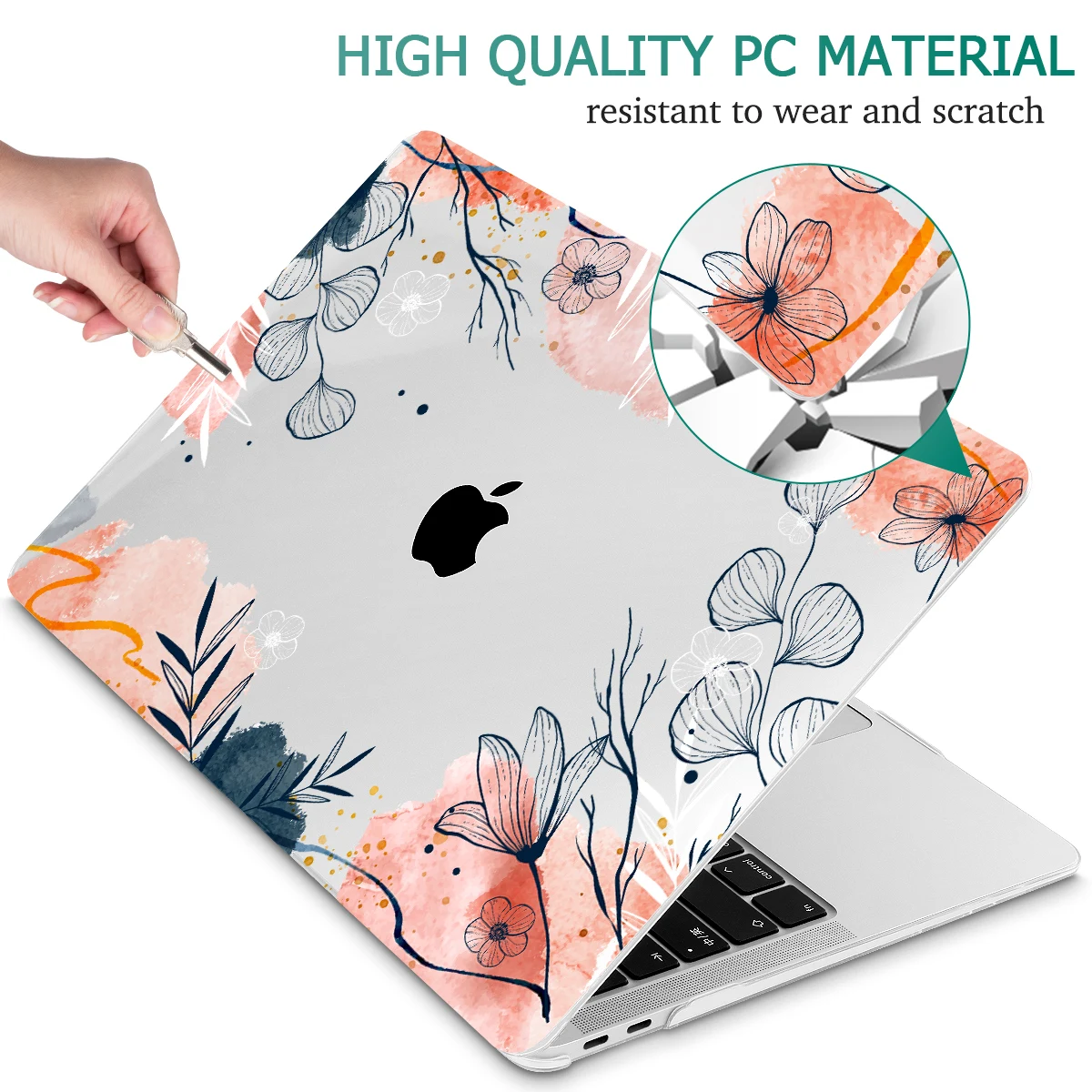 coque rigide dorée can ies flowers pour air pro air