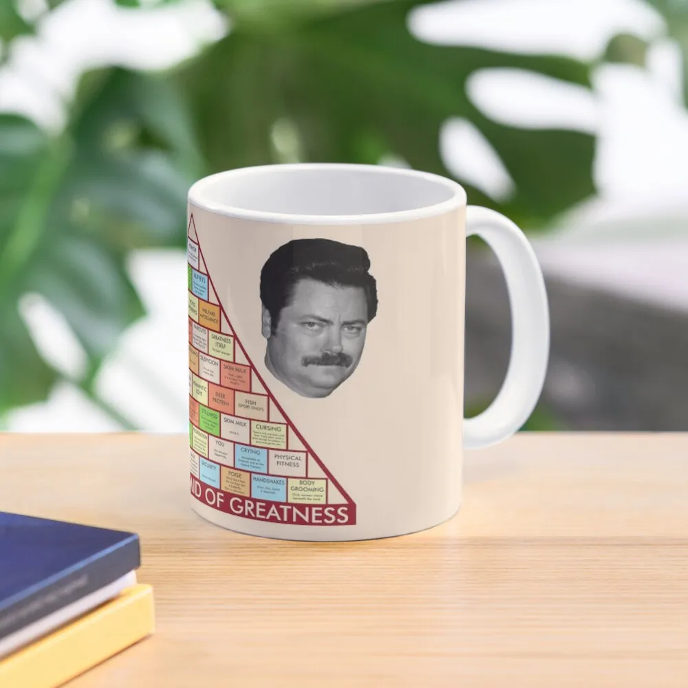 

Ron Swanson's Pyramid Of Greatness Coffee Mug Glass Cups Personalized Gifts Cups Free Shipping Mug