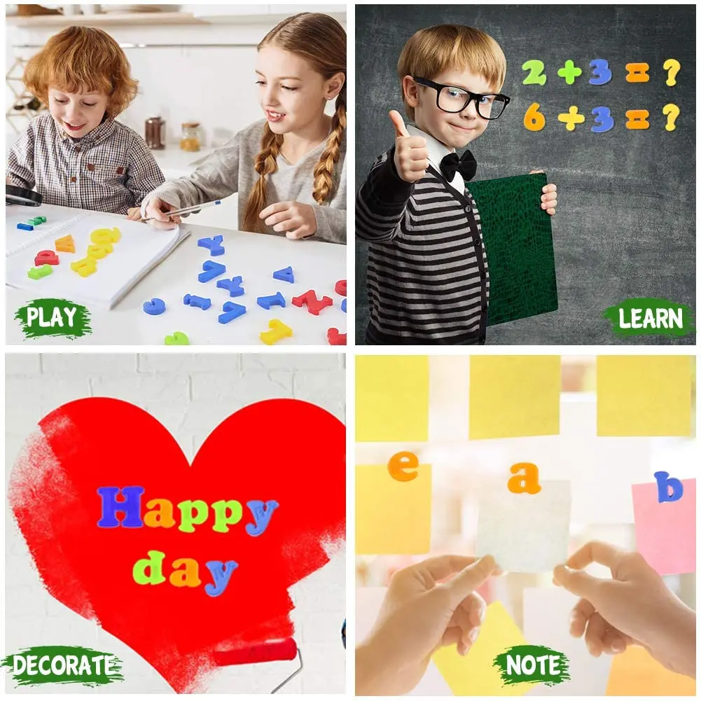 Educational Learning Toy Alphabet Educational Toys 26 Magnetic Letters Plastic Refrigerator Stickers Uppercase Lowercase Numbers Toddlers Learn To Spell Count