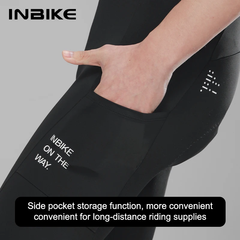 INBIKE Summer Men's Cycling Bib Trousers Breathable Cycling Pants Jerseys Quick Dry MTB Road Bike Pants