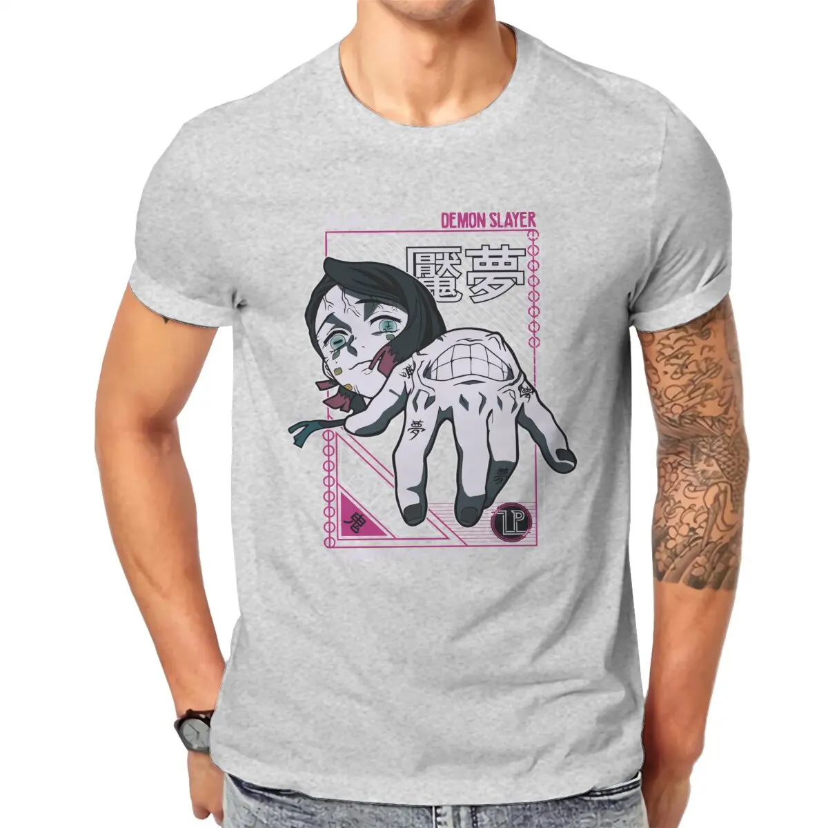 Camiseta Kimetsu no Yaiba Enmu Oni do Trem Infinito - Preto