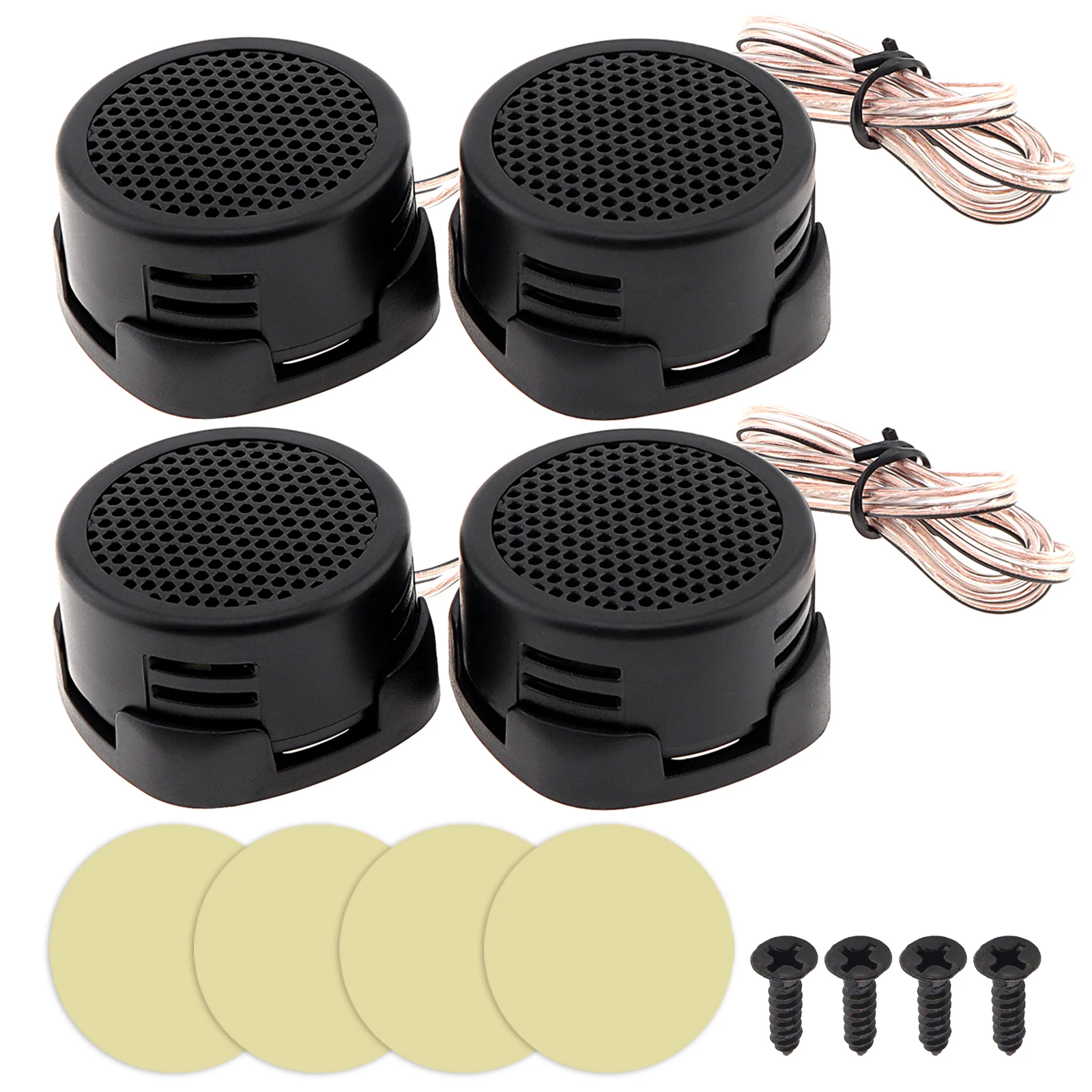 4pcs 500W Mini Dome Tweeter de alta eficiência Alto-falantes de sistema de áudio de carro de alta frequência