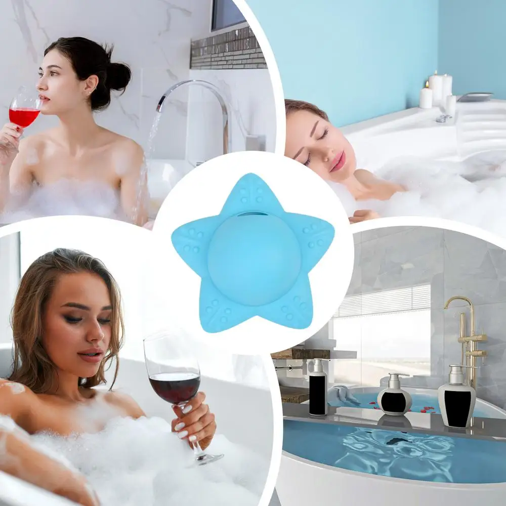 Description Picture 6 of itemBathtub Overflow Drain Cover Drain Block Bathroom Overflow Cover Silicone Spa Accessories Bath Tub Drain Plug 5 Suction Cups