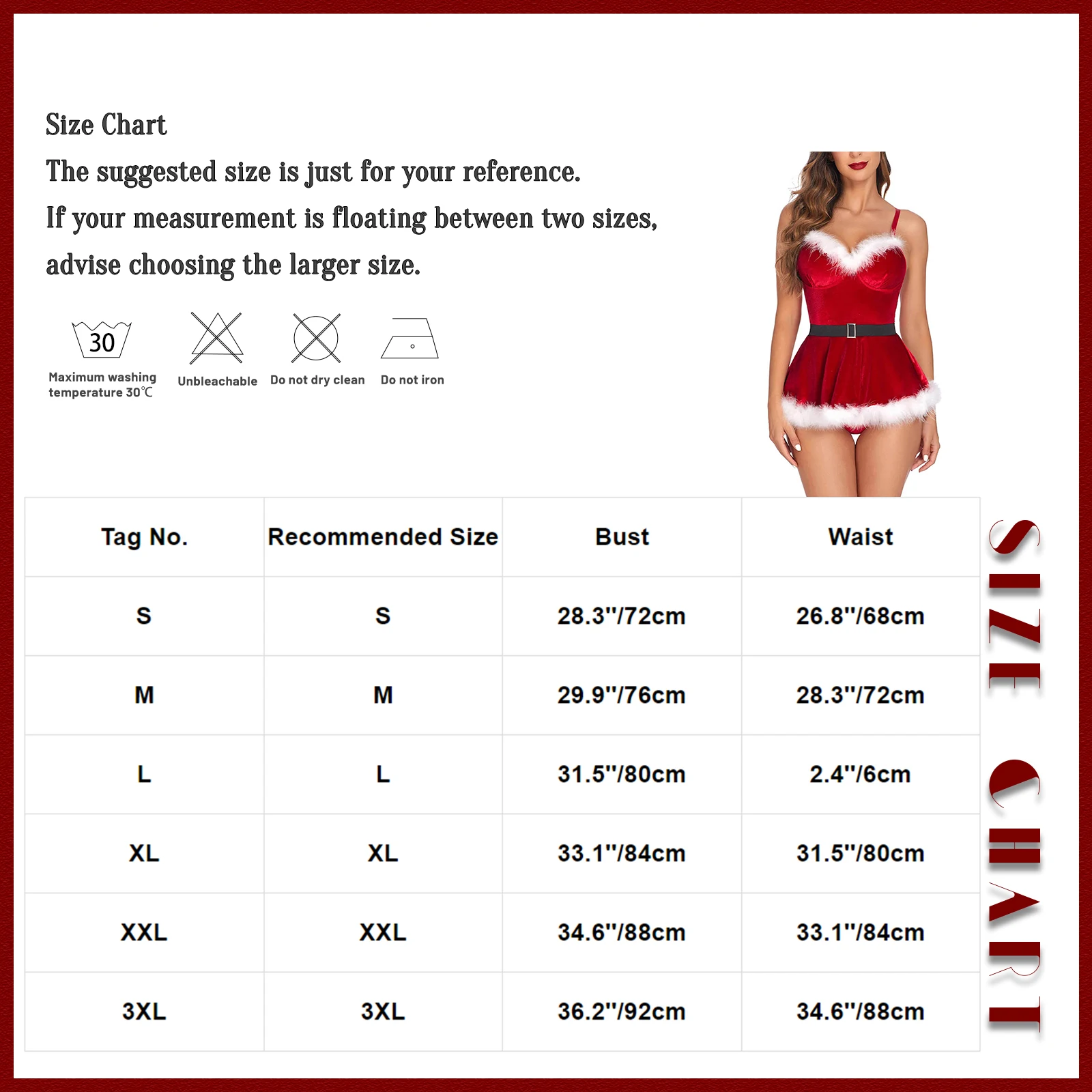 Women Lingerie Set Christmas Costume With Briefs Belt