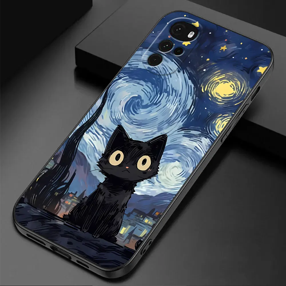 Starry Sky Cat TPU Soft Cover Case