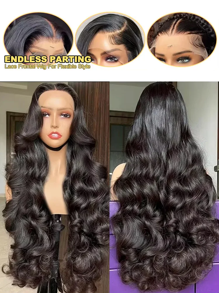 30 32 Inch High Density 5x5 Lace Closure Glueless Wig Human Hair Ready To Wear Body Wave 13x6 HD Lace Frontal Wig For Women