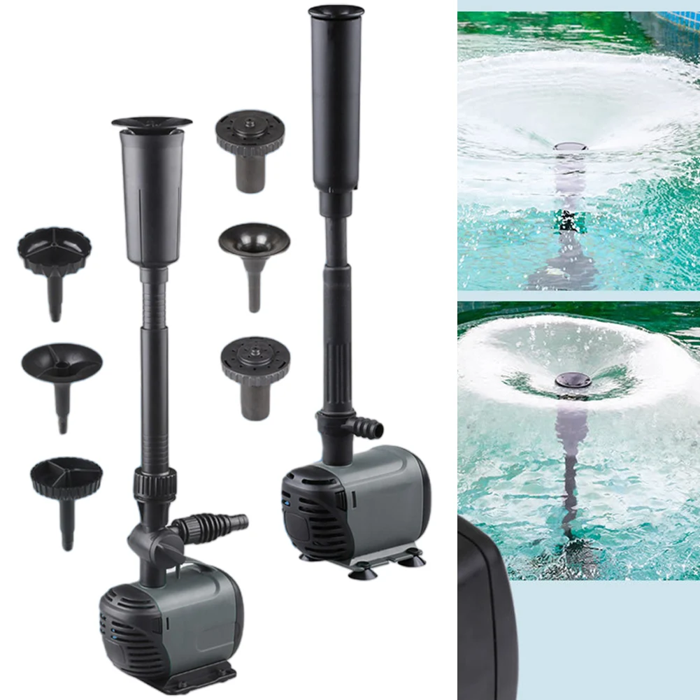 

Submersible Water Fountain Pump Filter Fish Pond Aquarium Water Pump Tank Fountain 1000P 2000P Decoration Fountain Pump