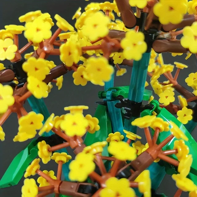 creative expert ideas Botanical Collection ROSE Jonquile flower moc Building Block model toy gifts Christmas 842pcs 5