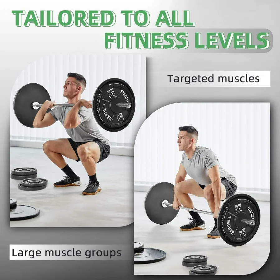 Cast Iron 1-Inch Standard Weight Plate for Strength Training & Weightlifting, Home Gym,25 Pounds X 2