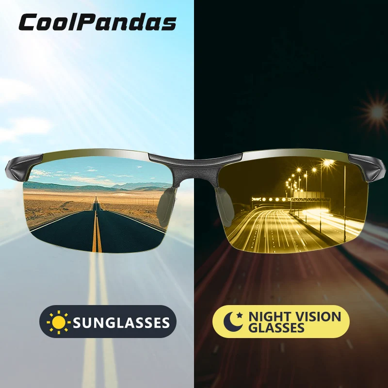 Top Aluminum Anti-glare Day Night Vision Driving Glasses Men Polarized  Sunglasses Photochromic Sun Glasses Uv400 Zonnebril Heren - Sunglasses -  AliExpress