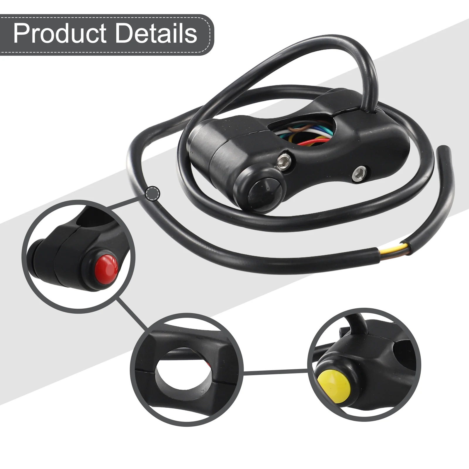 

3 Push Motorcycle button switch 0.87inch 12V 7/8" ATV For Motorcycle Motorbike ATV Headlight Metal Motorcycle Nice