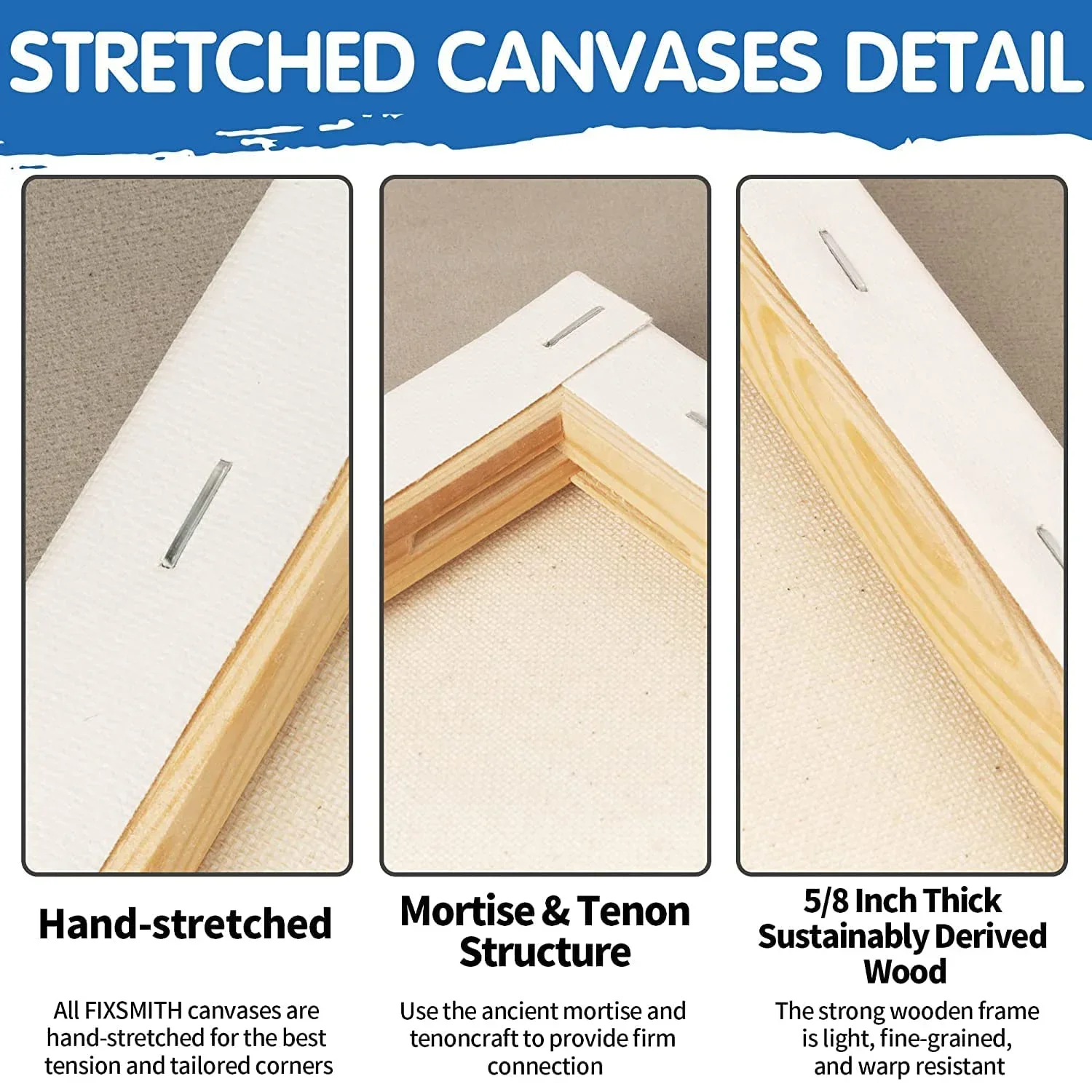 페인팅용 스트레치 캔버스, 아티스트 캔버스 프레임 보드, 100% 코튼 블랭크 캔버스, 오일 아크릴 수채화 페인트, 무산성, 4 개