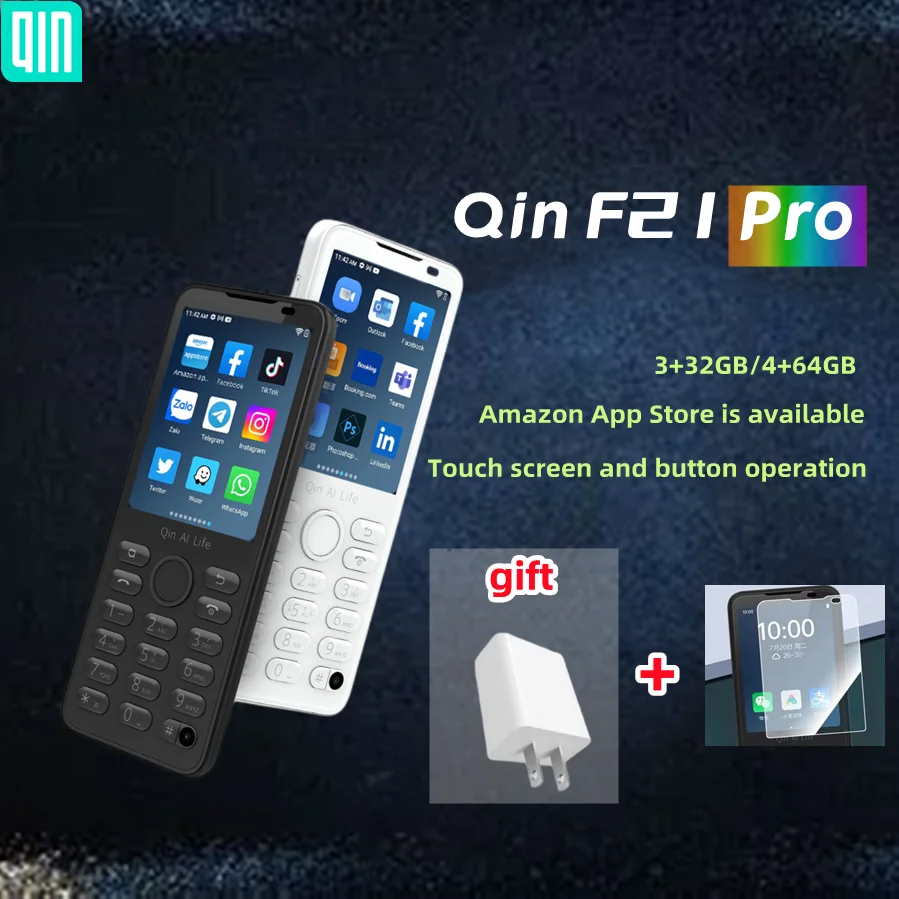 Global Verison Duoqin F21 Pro Amzn Appstore Android 11 Mini Smart 3Gb 32Gb 4Gb 64Gb Mtk6761 Cellulare Multilingue