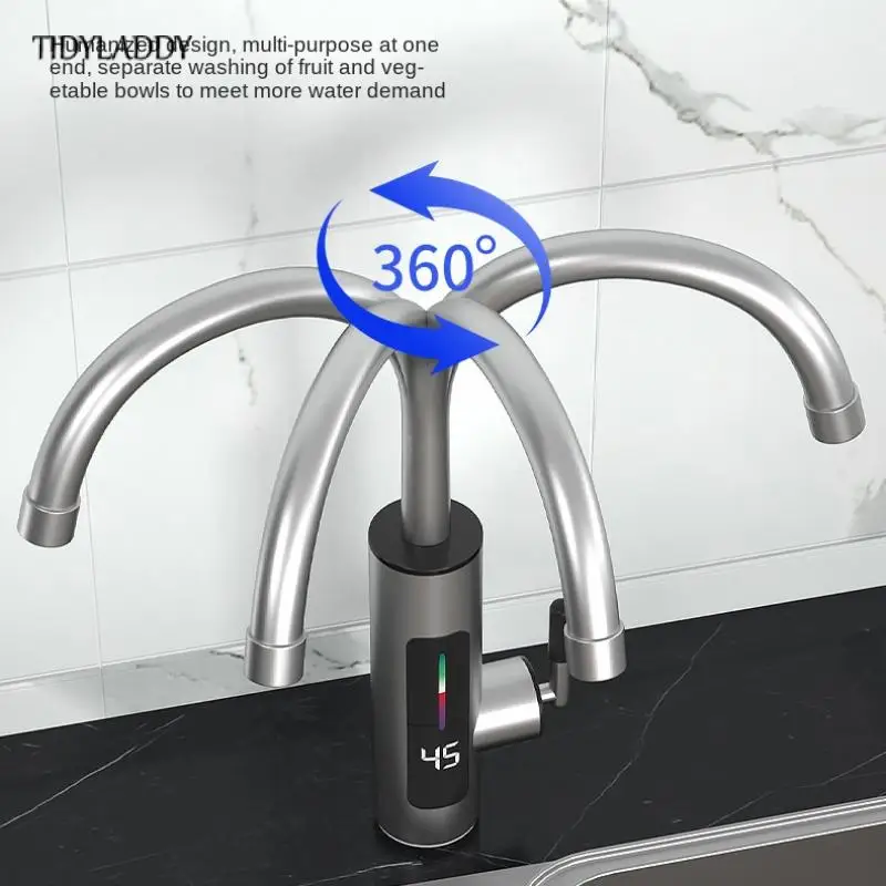 Kitchen Sink Faucet Electric Water Heater Tap with Led Instant Heating Faucet Kitchen Novel Kitchen Accessories