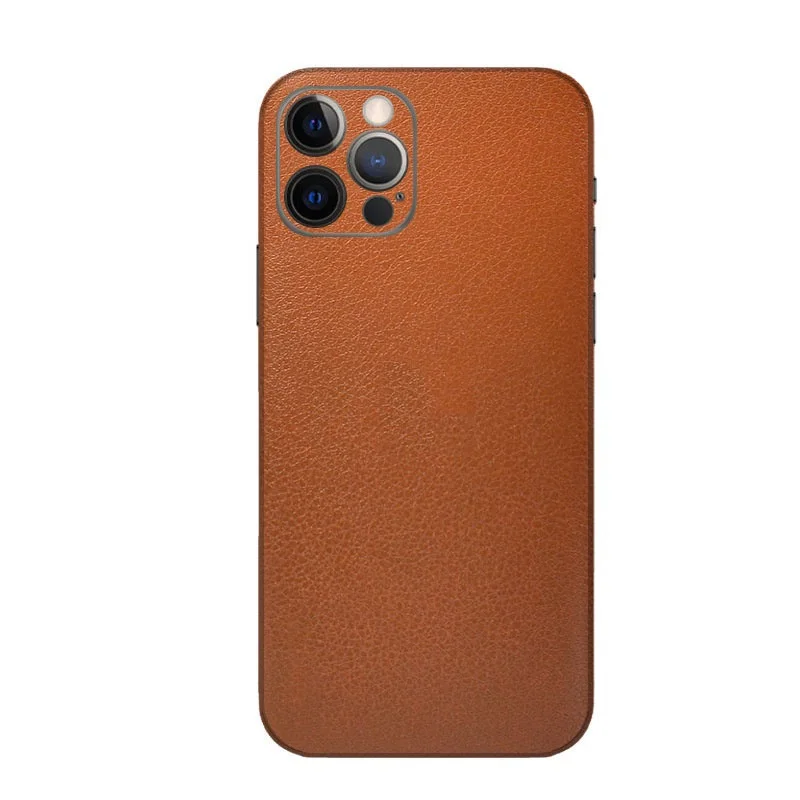 Leather Decal Skin for iPhone 14 15 Pro Max Plus Back Screen