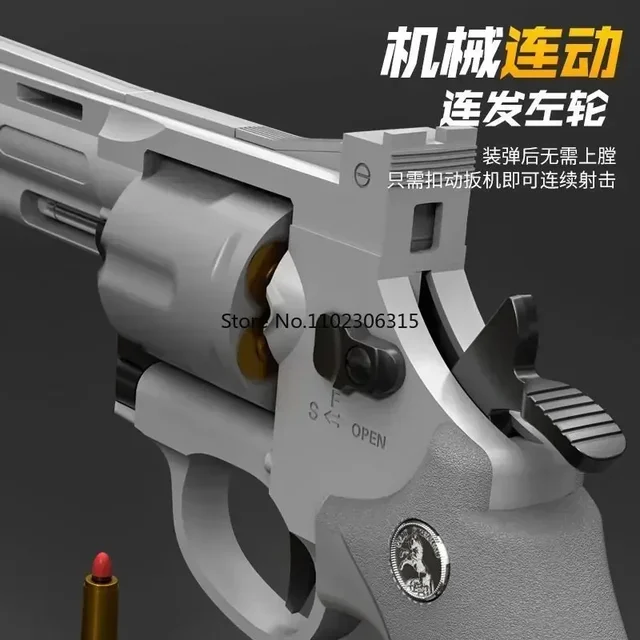 ZP5 357 Revolver Launcher Pistol Continuous Firing Soft Dart Bullet Toy Gun CS Outdoor Game Weapon for Kids Adult 3