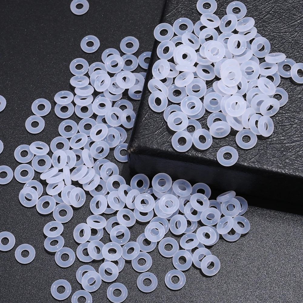 100 stücke 5/6/7/8/9/12mm Weiß Gummi O-Ring Perle Armband Silikon Dichtung Anti-verschleiß Isolierung Waterp Für Schmuck Machen Erkenntnisse – Detail 7