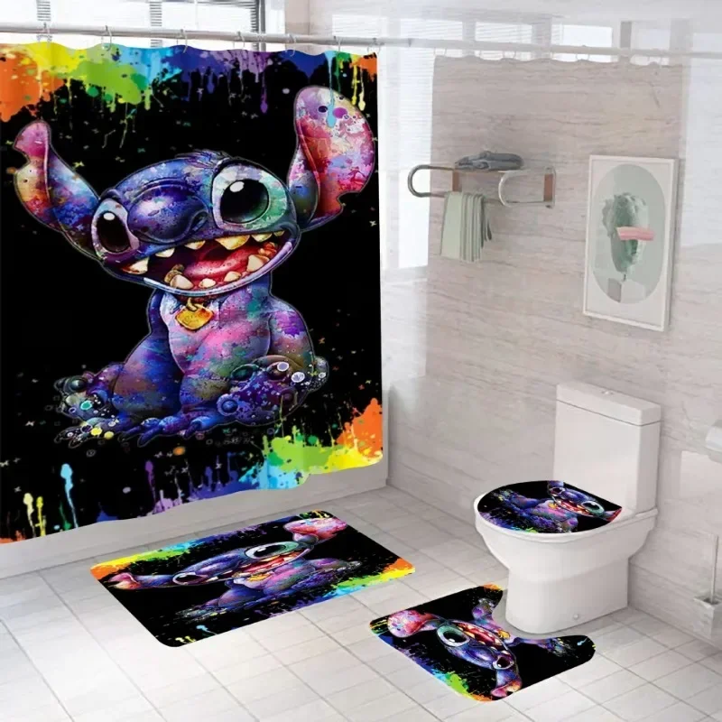 SDOTPMT 105x160cm Mignon Chat Rideau De Douche Drôle