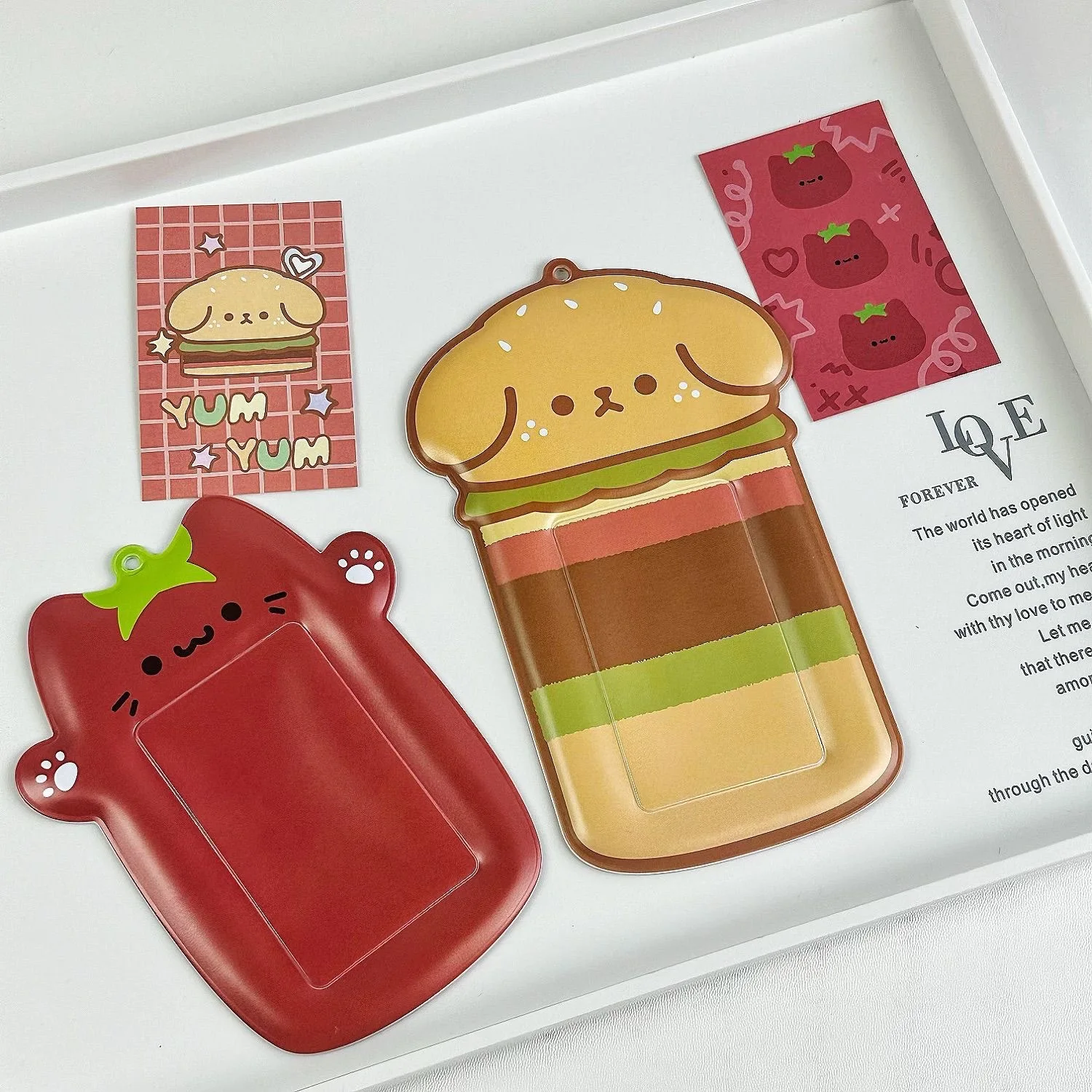 Photocard Holder Keychain 1pcs PVC Cartoon Photo Card