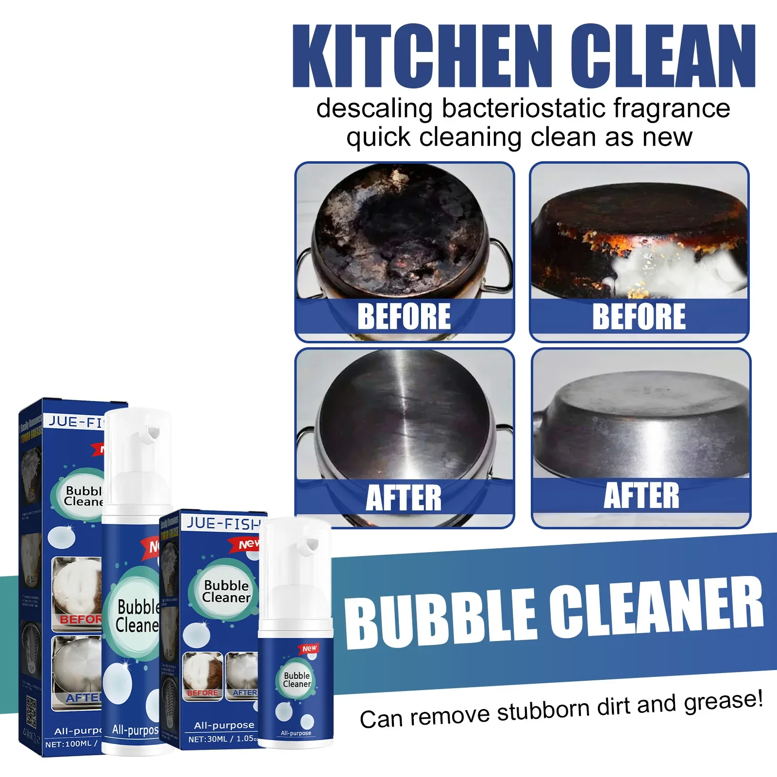 30/100ml Oven Cleaner Foam Cleaner Magic Degreaser Spray Crater Cleaning Household Kitchen All-Purpose Foam Grease Away