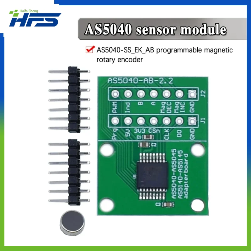 

AS5040-ASST AS5040 Programmable contactless magnetic rotary encoder sensor module replaces optical encoder for arduino