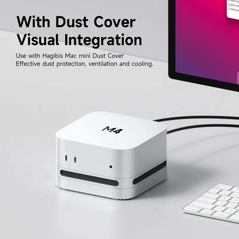 Hagibis USB4 Hard Drive Enclosure 40Gbps M.2 NVMe SSD Case for Mac mini M4/M4 Pro Compatible with Thunderbolt 5/4 External SSD