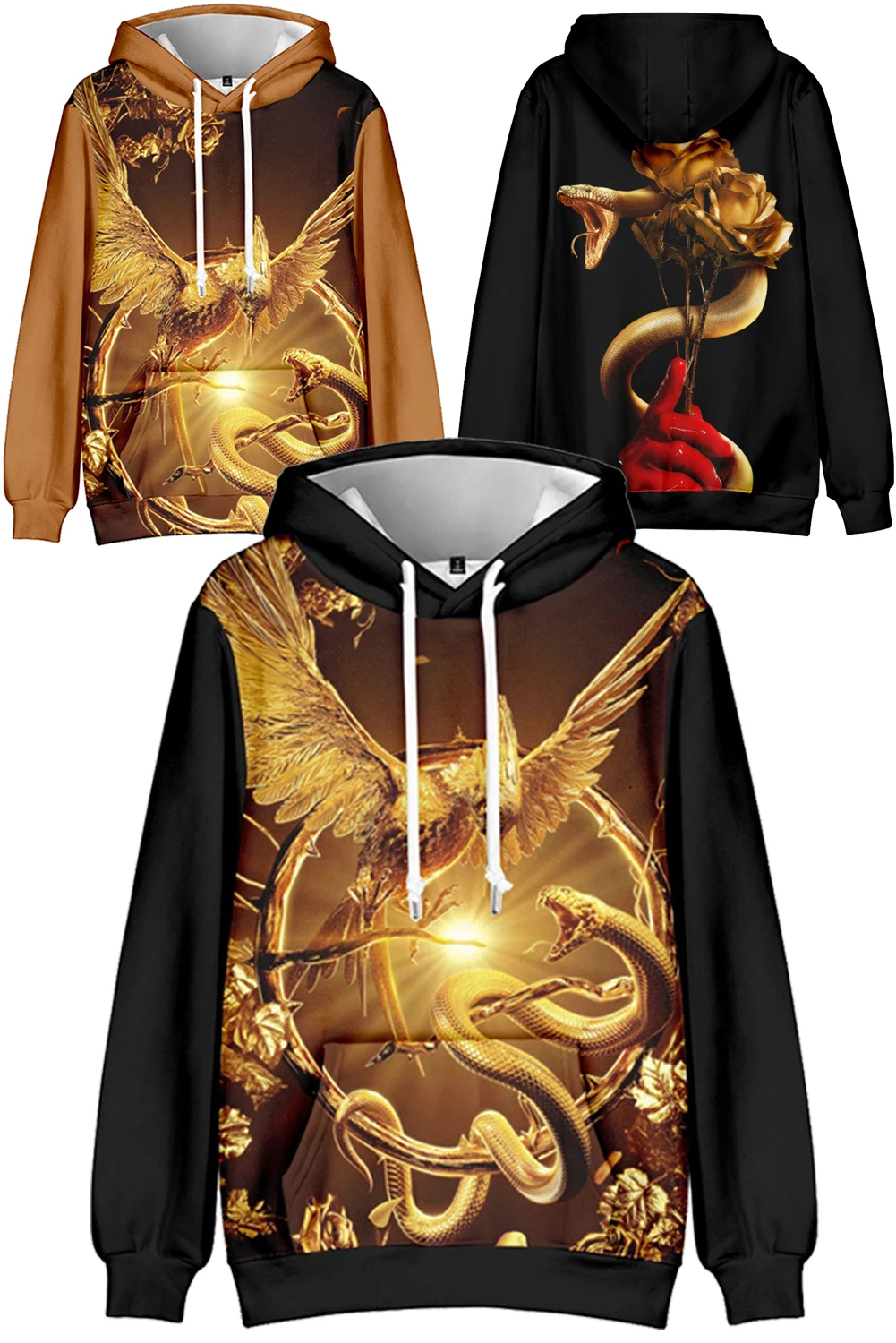 

Songbirds Snakes Cosplay Fantasy Printed Hoodie 2023 Movie Hunger Cos Game Costume Halloween Carnival Suit For Female Male Adult