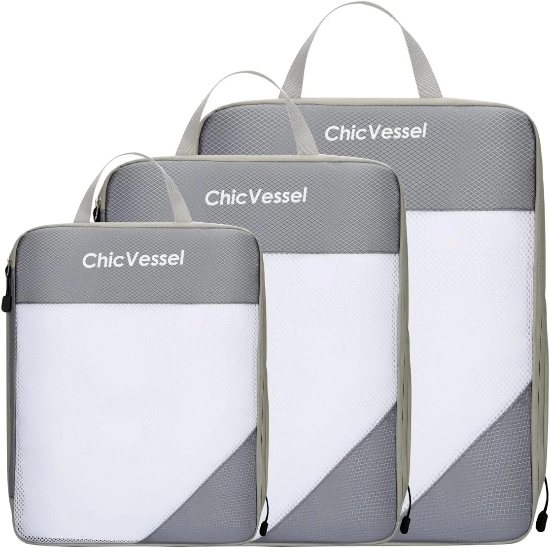 

ChicVessel Packing Cubes Set, Ultralight Expandable Travel Packing Organizers for Carry on Luggage