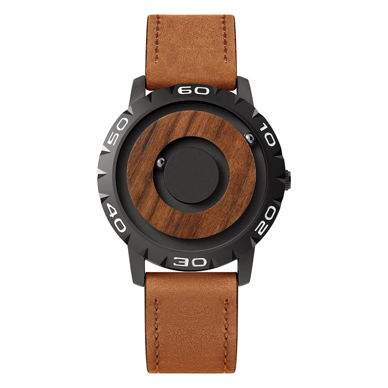 Fashion Quartz Wristwatches EUTOUR E030 Magnetic Wooden Watch Casual Simple Men's Watch Wood Strap Watch for Man
