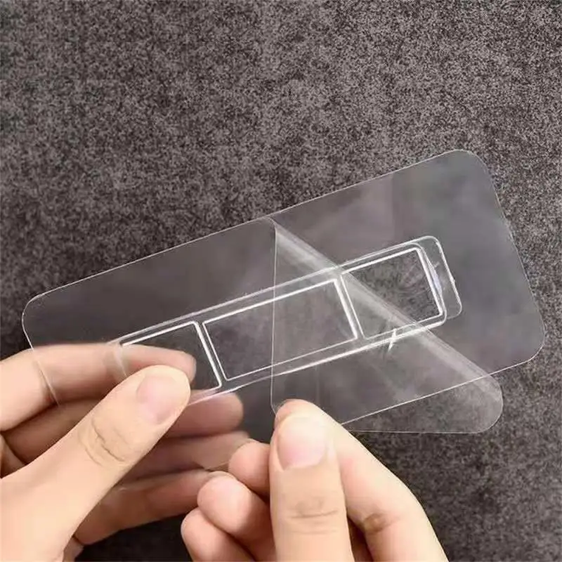 Non Punching Strong Adhesive Wall Mounted Tissue Box Storage Patch Durable Non Marking Adhesive Patch home storage accessories