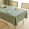 TZ01-A Cream lambskin tablecloth solid color atmosphere dining table cloth rectangular heat-resistant 1