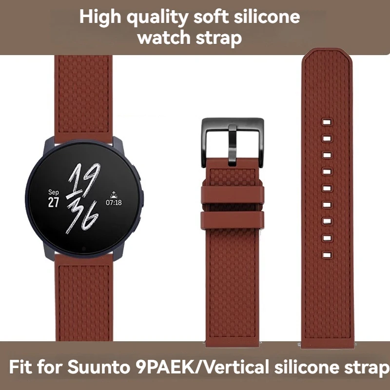 thumbnail image 1 of Correa de repuesto para reloj deportivo para exteriores SUUNTO Suunto Vertical/9 Peak Pro/9 Peak/5 Peak, accesorio de correa de caucho fluorado de 22 mm, 1 of 5