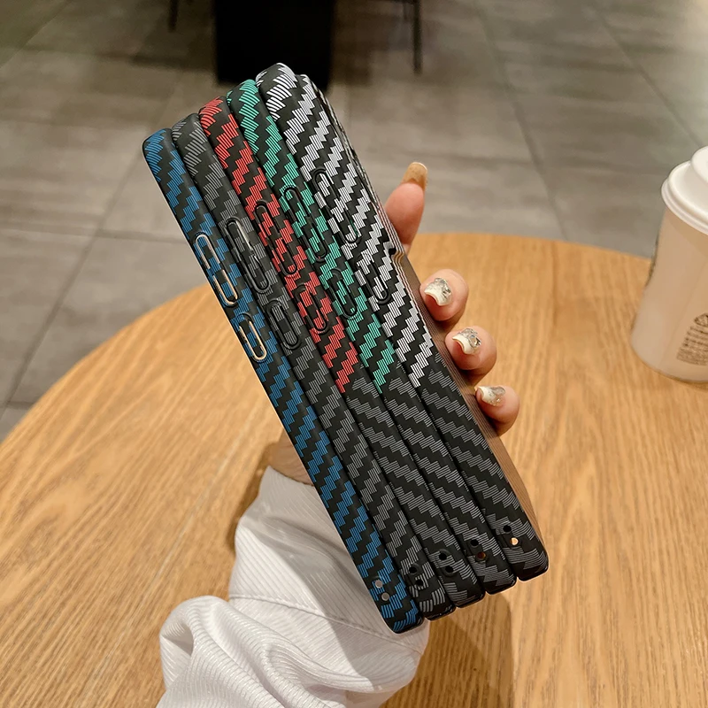 Ultra-Thin Carbon Fiber Stripe Texture Matte Hard Light Case Cover